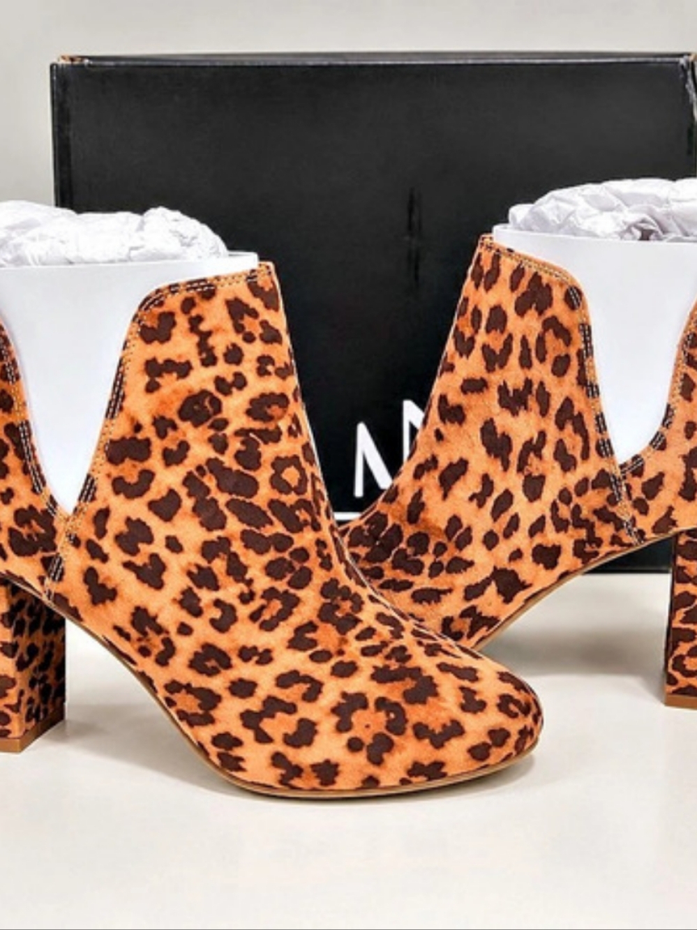 Madden Girl Leopard Print Heeled Ankle Boots US 8 NWT